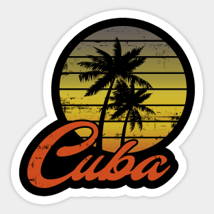 Cuba Vintage Retro 70s Throwback Surf Sticker